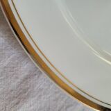 Ensemble de 6 assiettes en porcelaine blanches et or