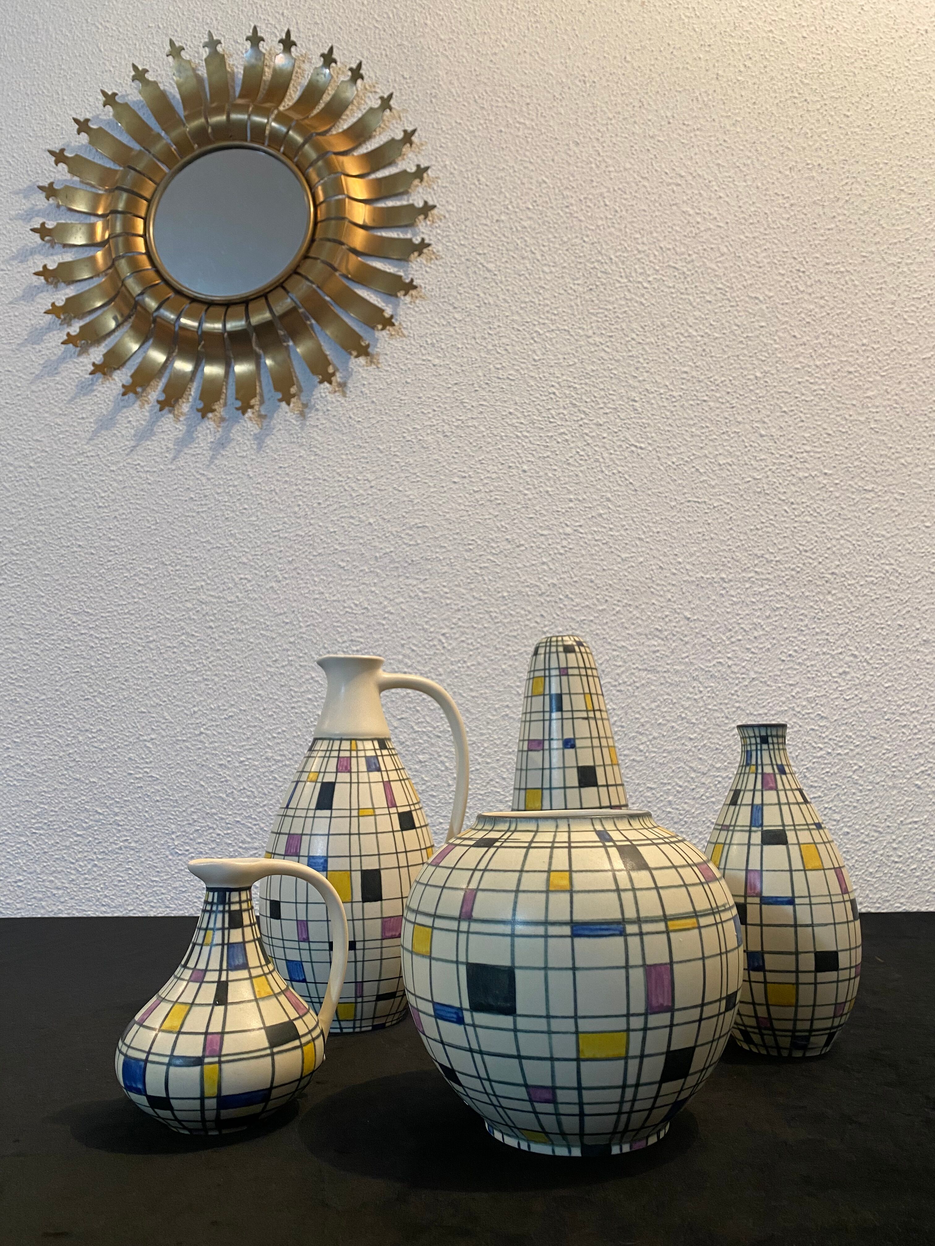 Lot of vases Villeroy and Boch ceramic vintage