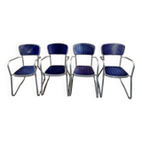 Set of 4 Gaston Viort armchair chairs