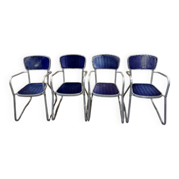 Série Lot de 4 chaises Fauteuil Gaston Viort