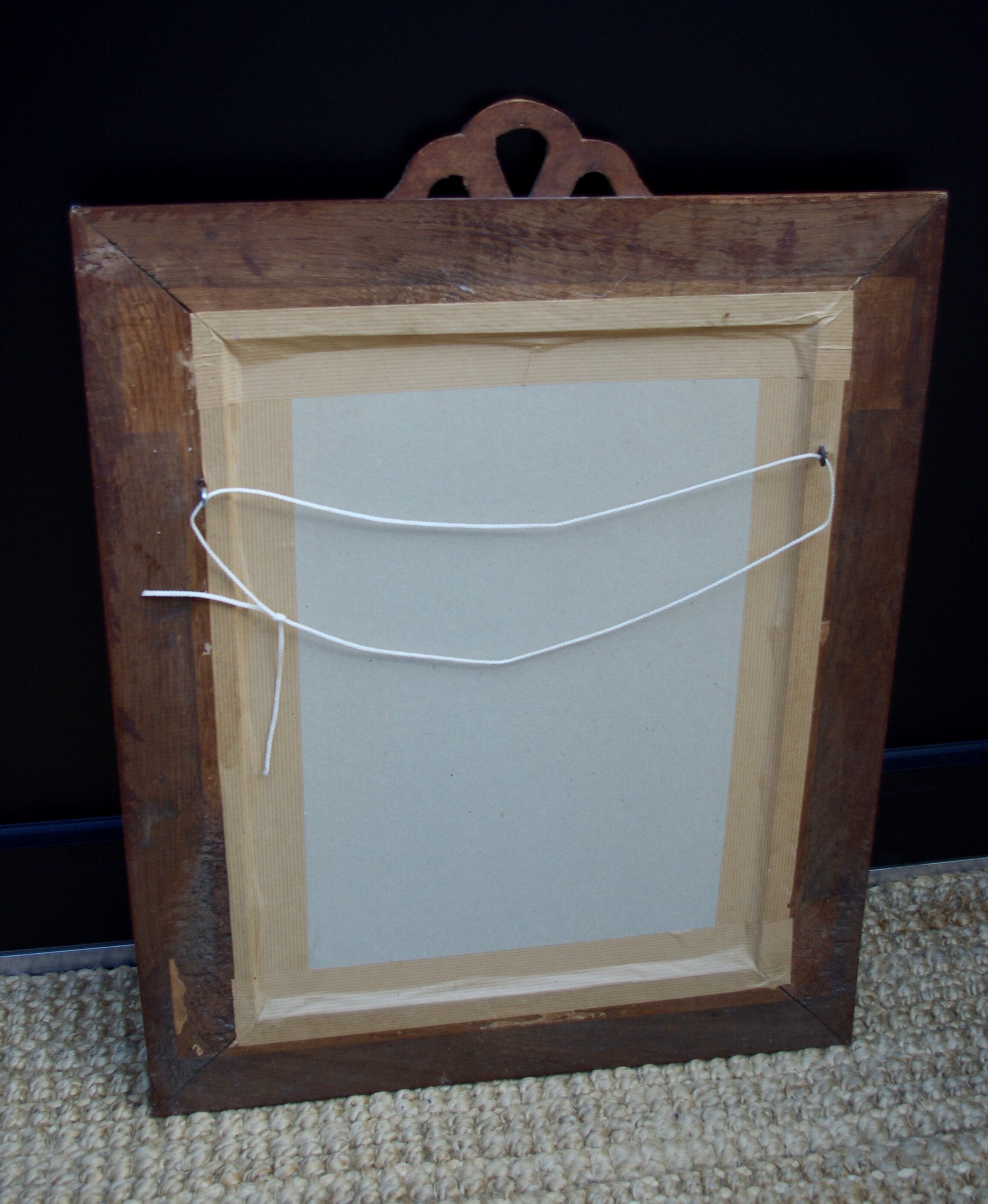 Mirror wood carved node massif  44x58cm