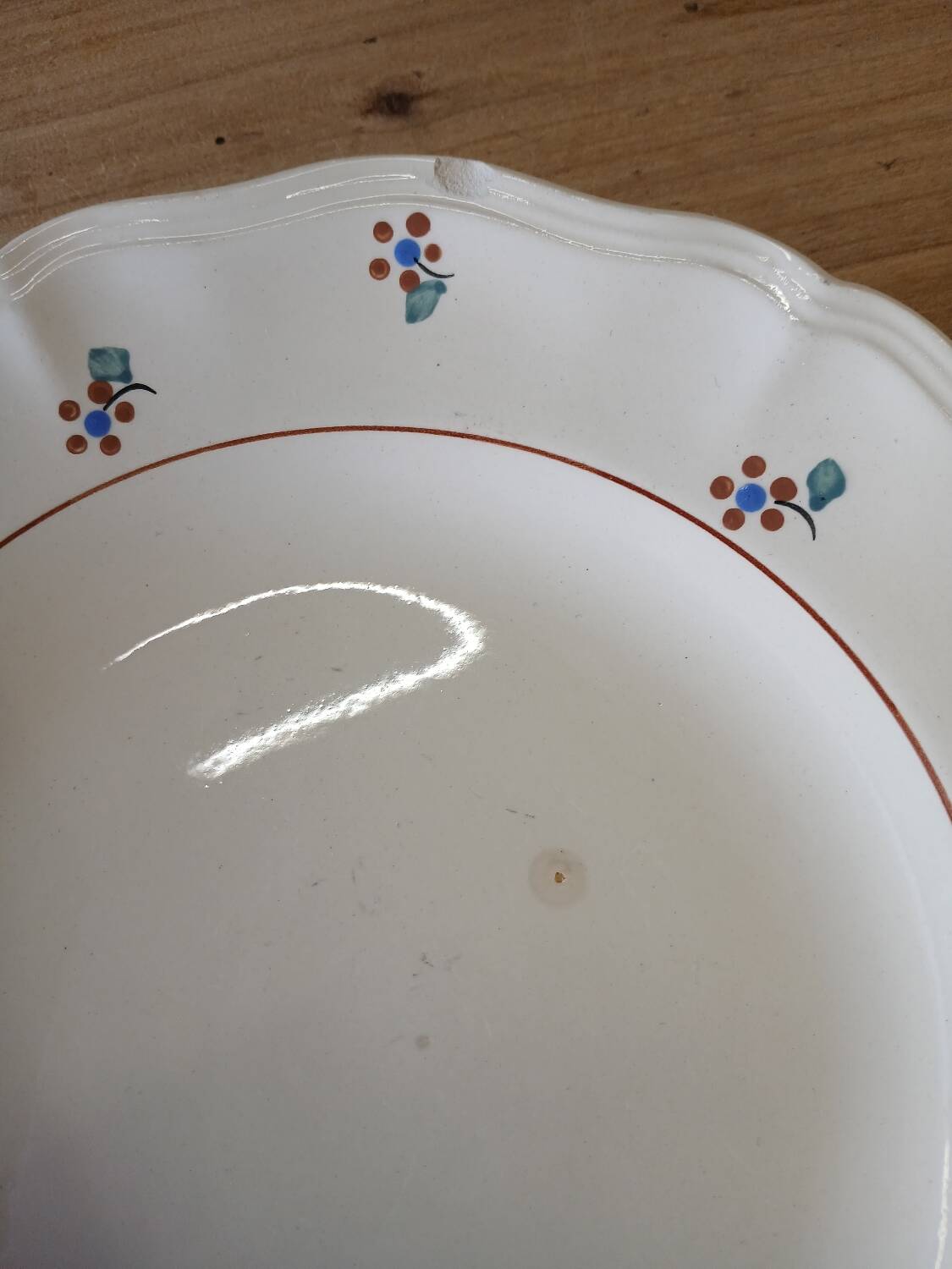 9 old flat plates Digoin Sarreguemines