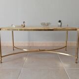 Neoclassical marble and brass coffee table 50s/60s