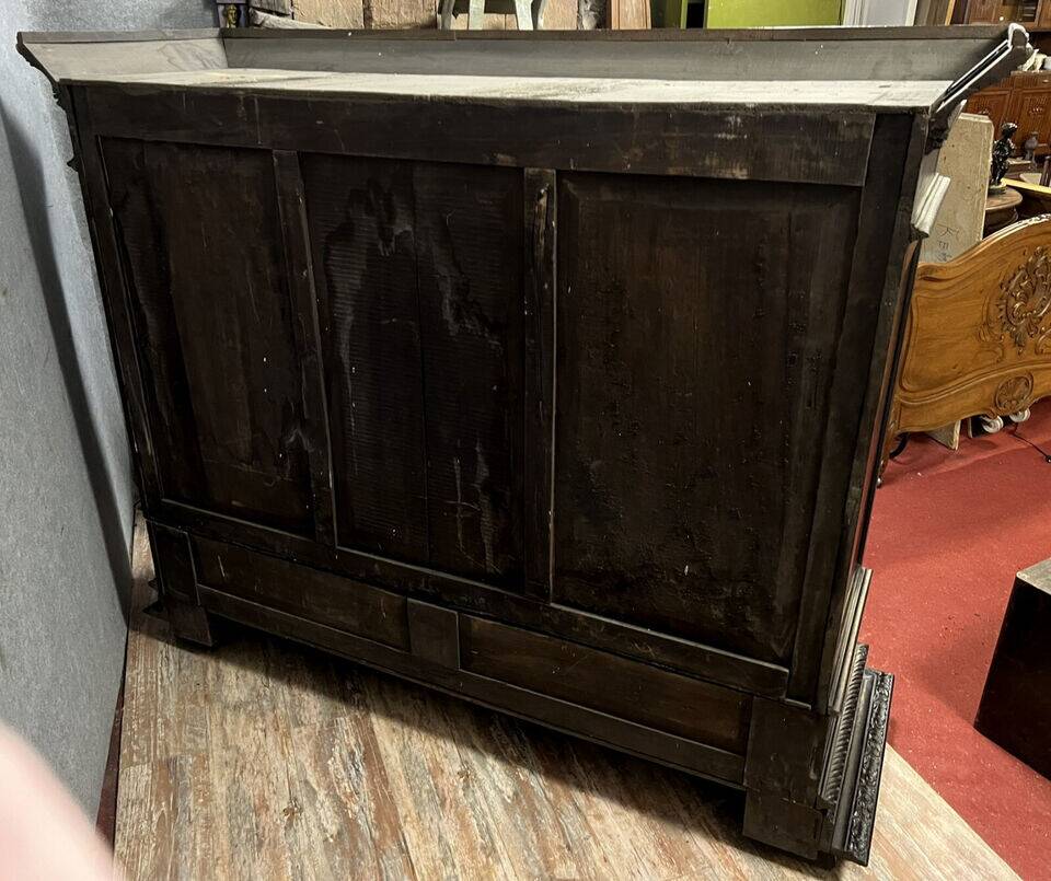 "Boulle" sideboard in blackened wood, Napoleon III period, circa 1850