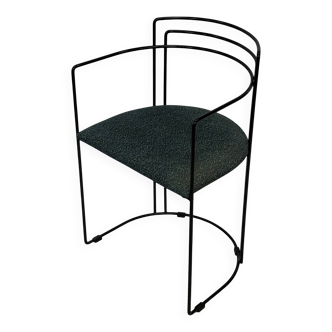 Vintage Arrben Italy wire chair Memphis style minimalist design