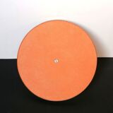 Cheese platter wood marquetry straw 70s