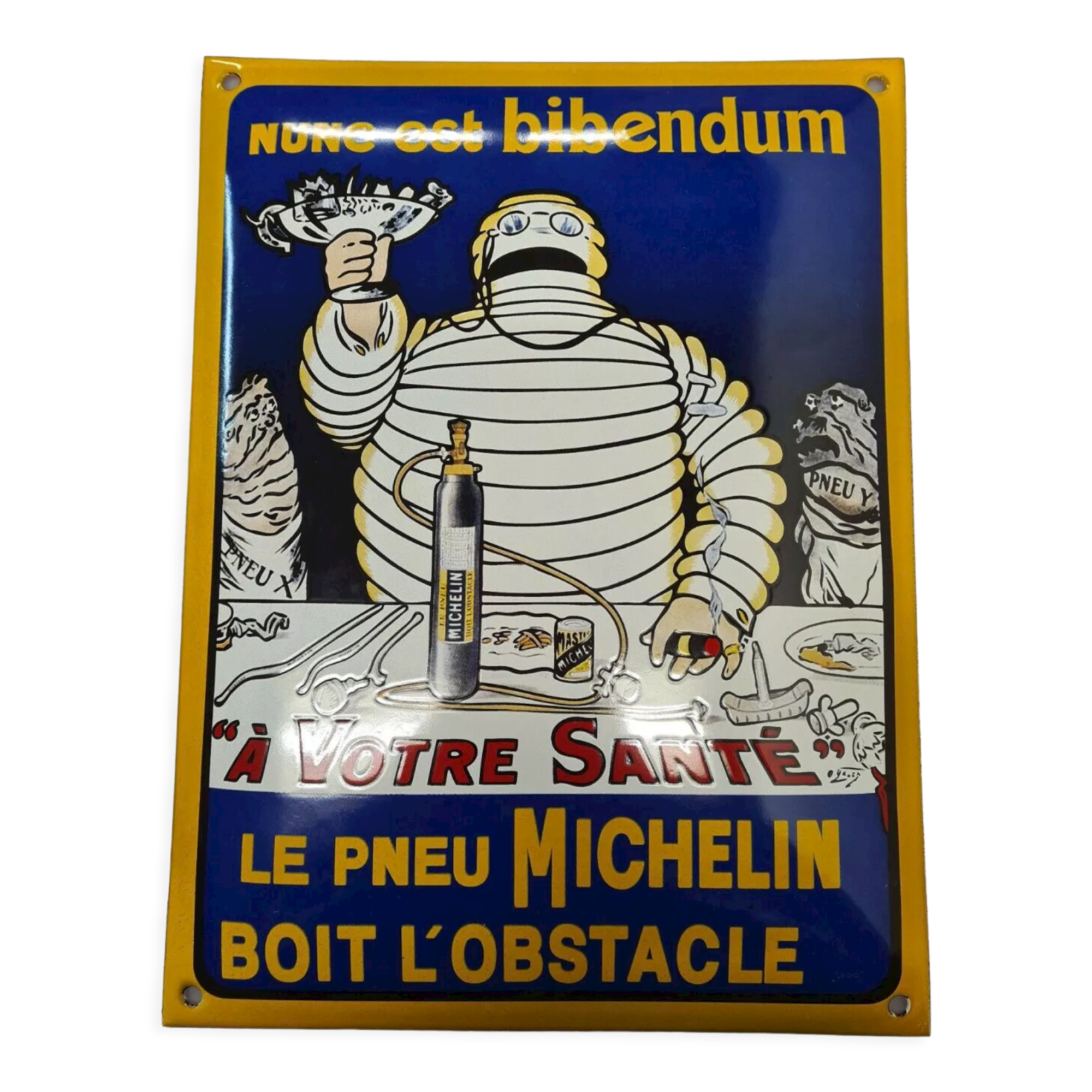 Michelin bibendum enamel plate
