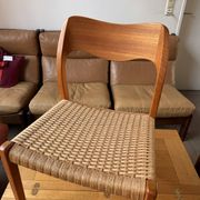 Set of 10 chairs 71 in teak by Niels O. Møller, JL Moller, Mid Century