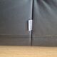 Togo sofa with pouf in black leather by Michel Ducaroy for Ligne Roset, set of 2