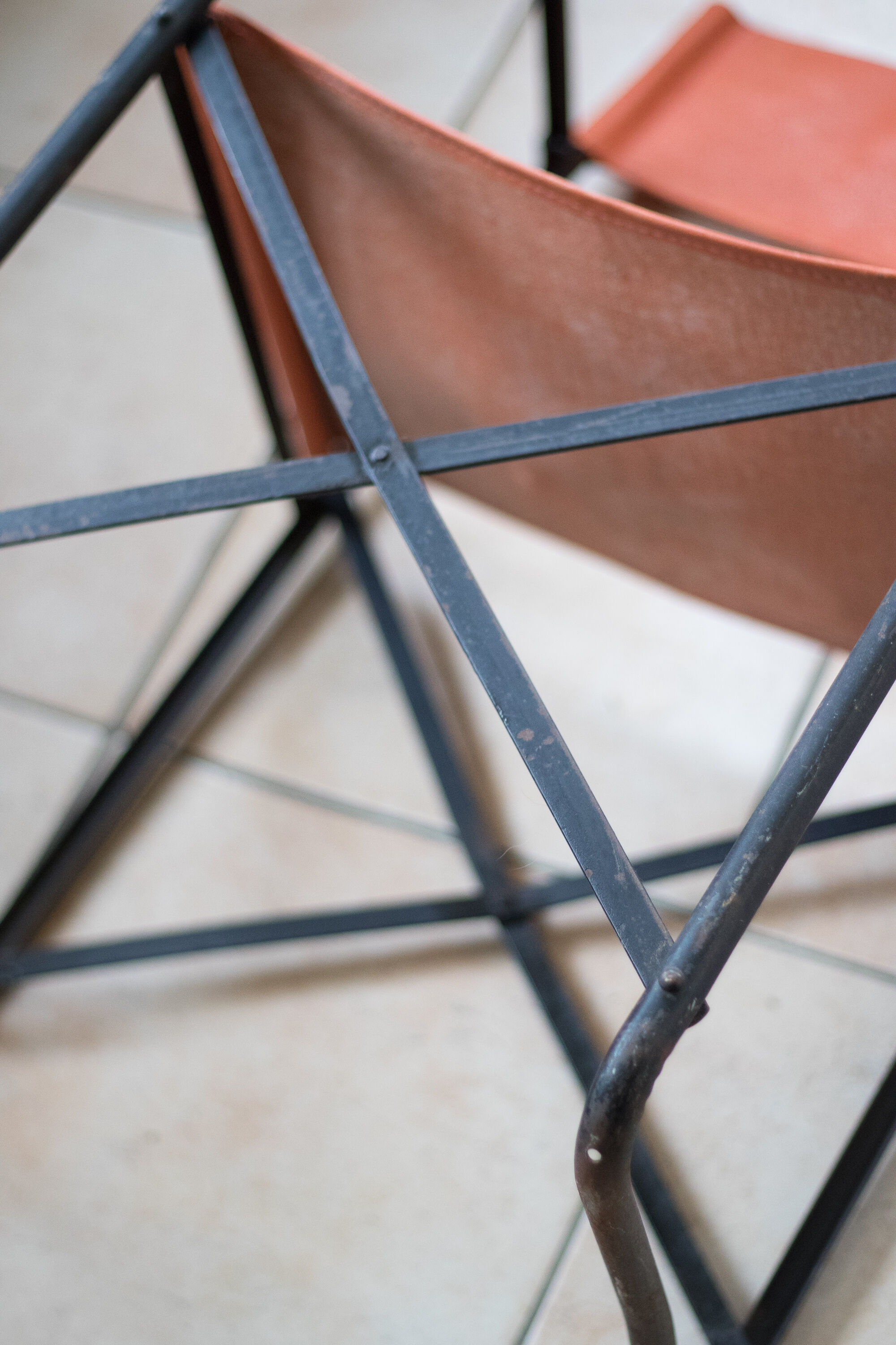 Pair of folding chairs according