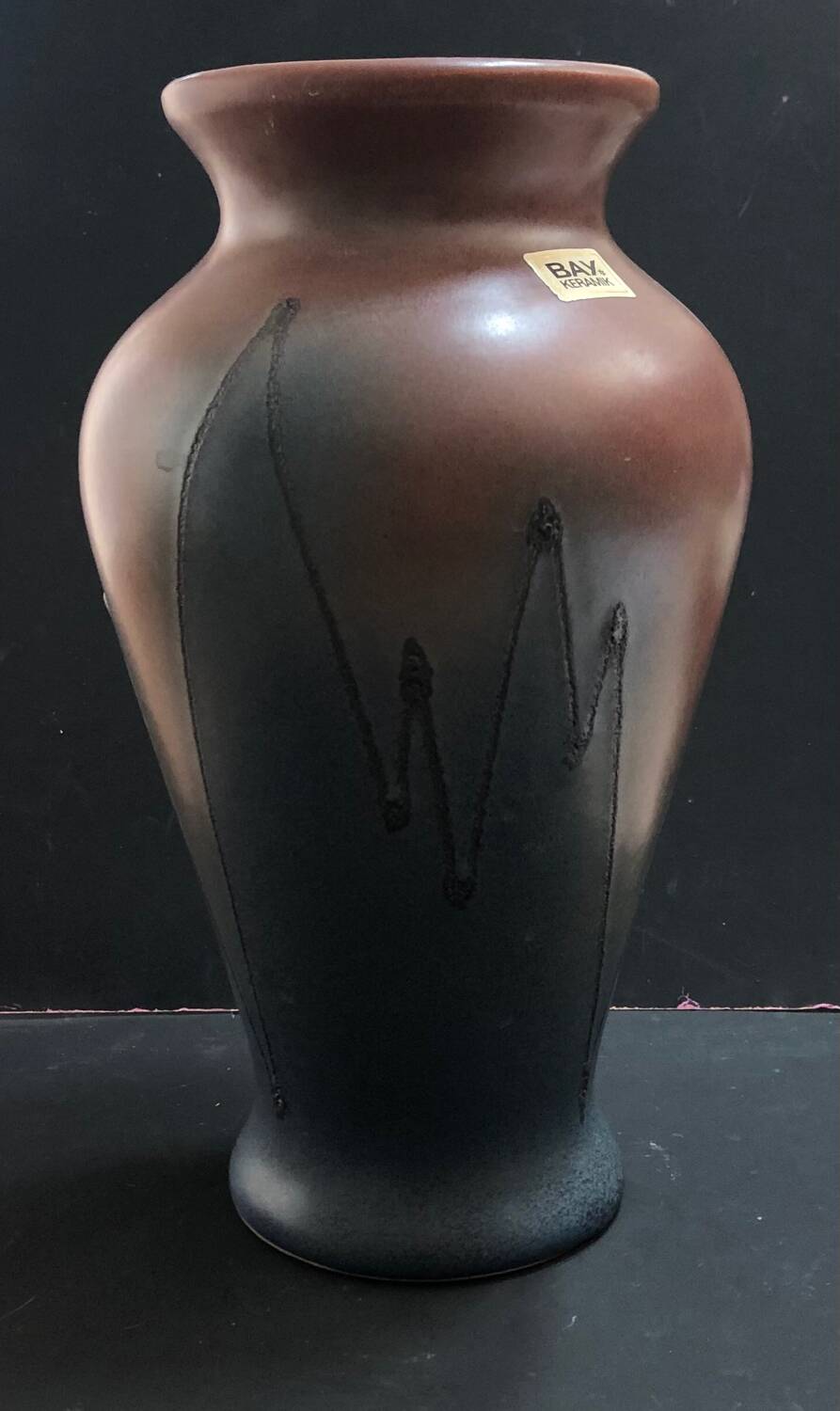 Vase Bay Keramik West Germany 760-30, décor éclair