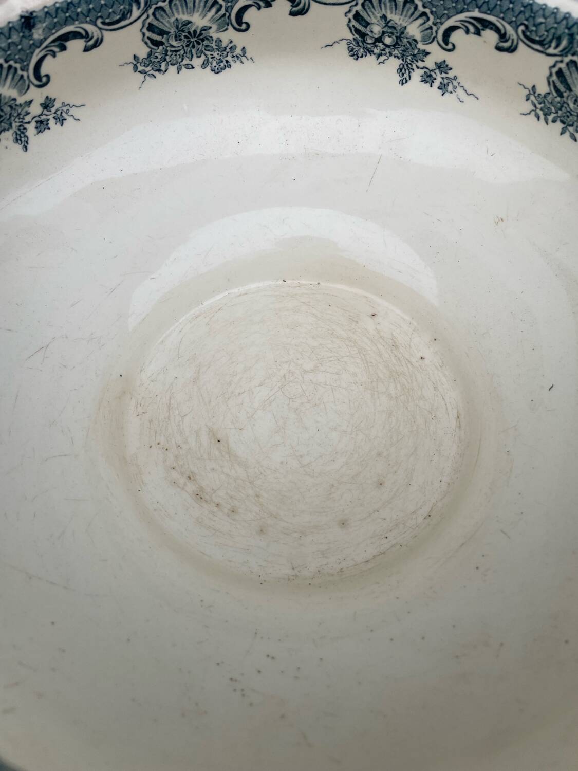 Ceramic iron earth salad bowl Moulin des loups
