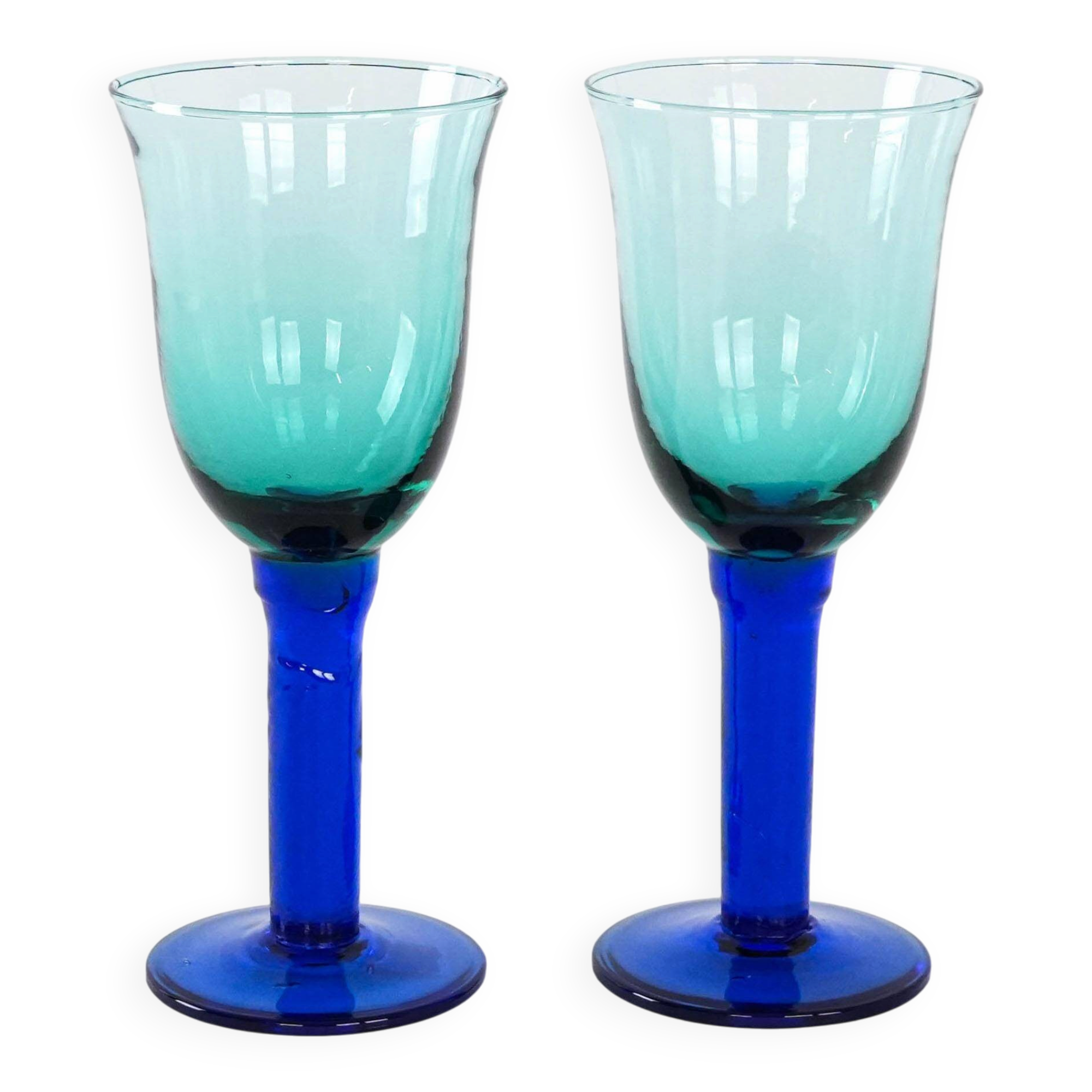 Pair of colourful glasses, Danish design, 1970s, manufactured in Denmark