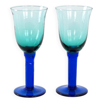 Pair of colourful glasses, Danish design, 1970s, manufactured in Denmark