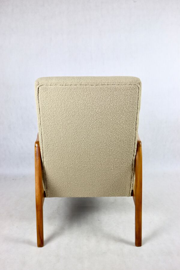 Ensemble de canapé et fauteuil boucle beige vintage, années 1970