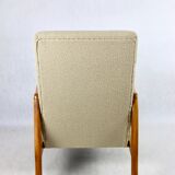 Set of vintage beige boucle sofa and armchair, 1970s