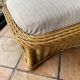 Carré pouf ou repose pied en rotin
