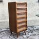 Chiffonnier pieds compas 1950 en bois clair