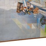 Abstract painting by Maurizio Bini (1940), signed and dated 1972