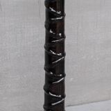 Pair of Wooden Tall French Mid-Century Decorative Vases