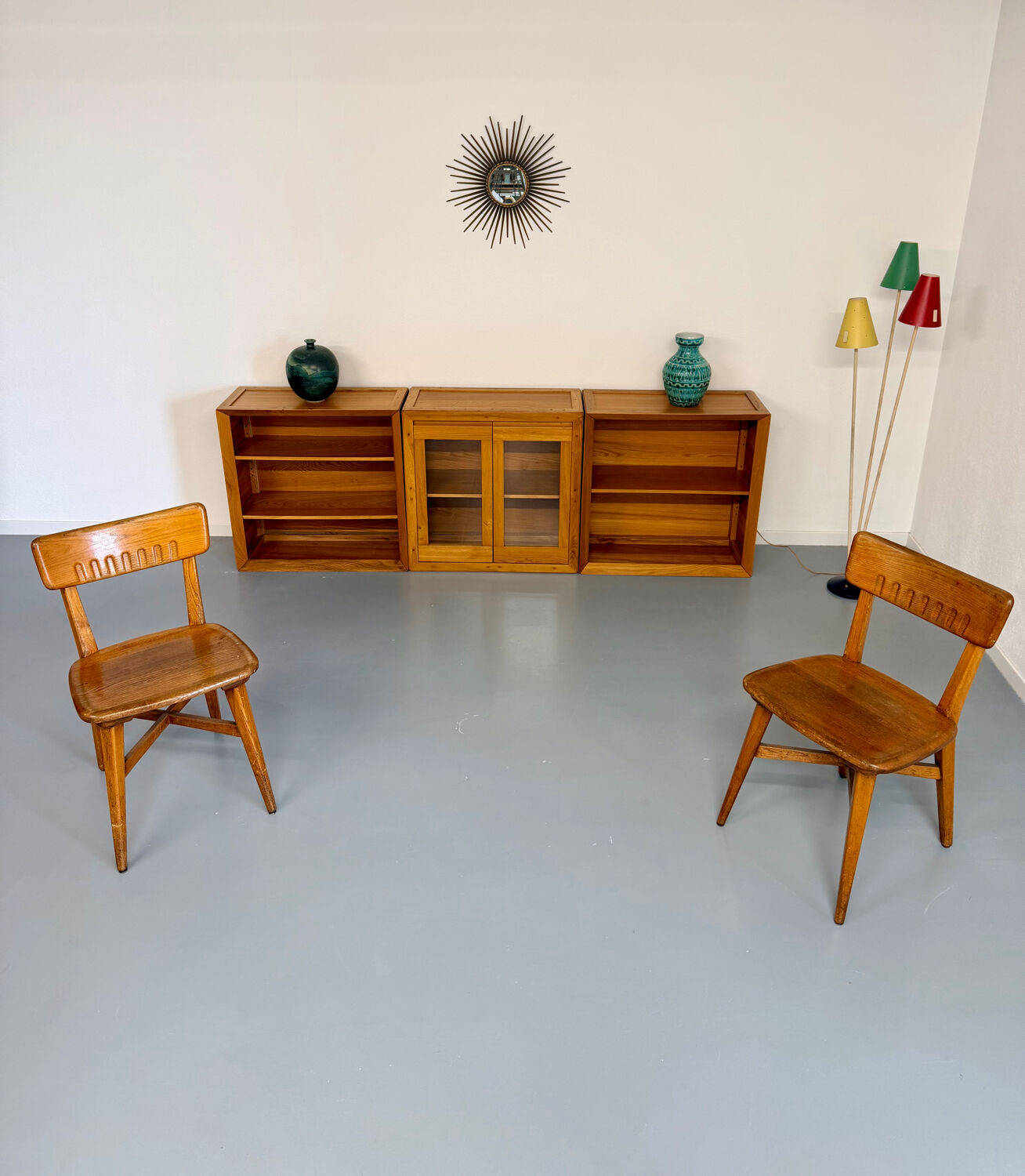 Ensemble modulable enfilade Ateliers Chauvin bois massif  design 70