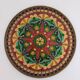 Plate or empty pocket in partitioned copper and vintage enamels