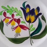 Flat plates Terre de fer St Amand and Hamage Nord - Hand painted
