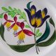 Flat plates Terre de fer St Amand and Hamage Nord - Hand painted
