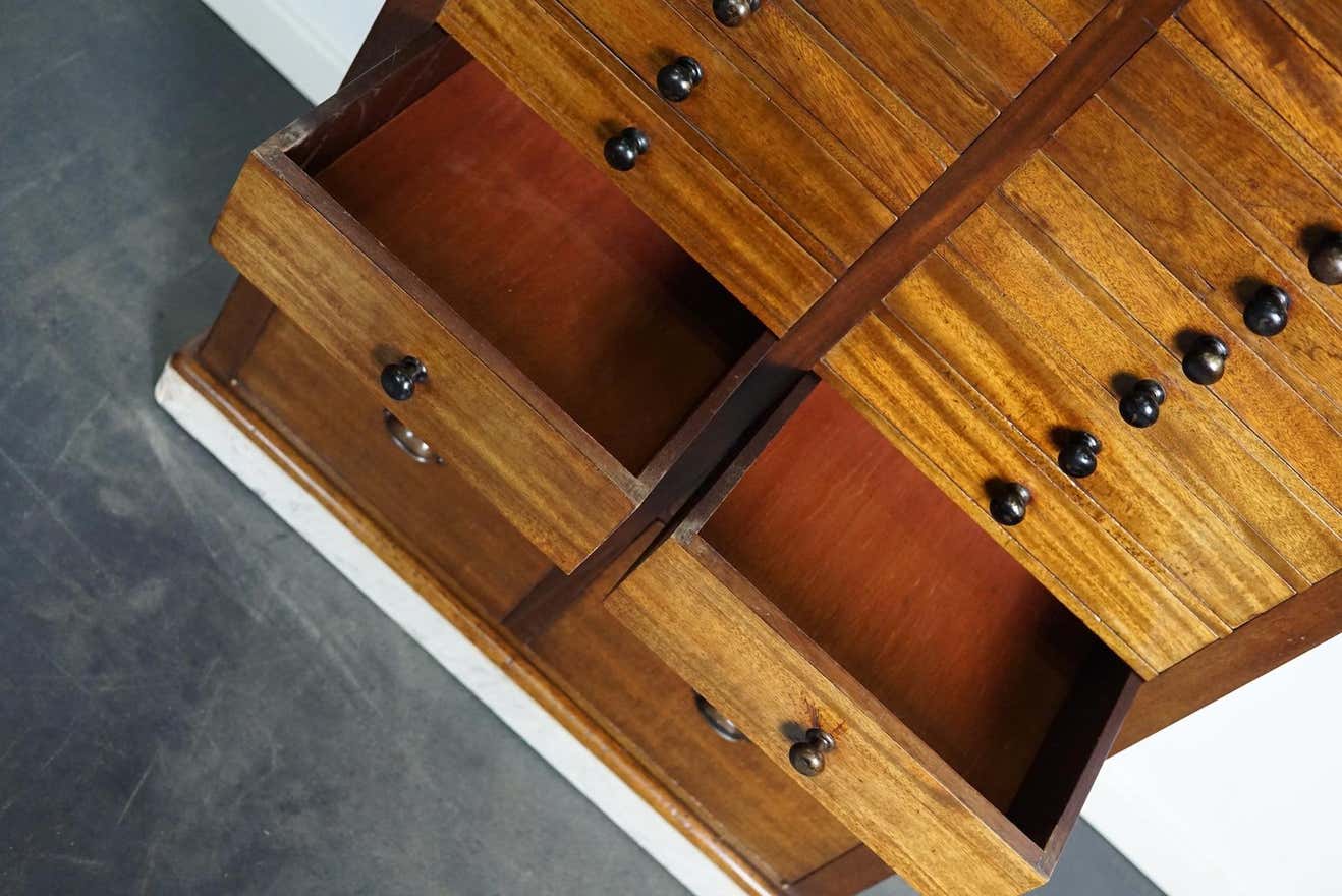 Antique dental practice in mahogany and marble Amsterdam around 1920