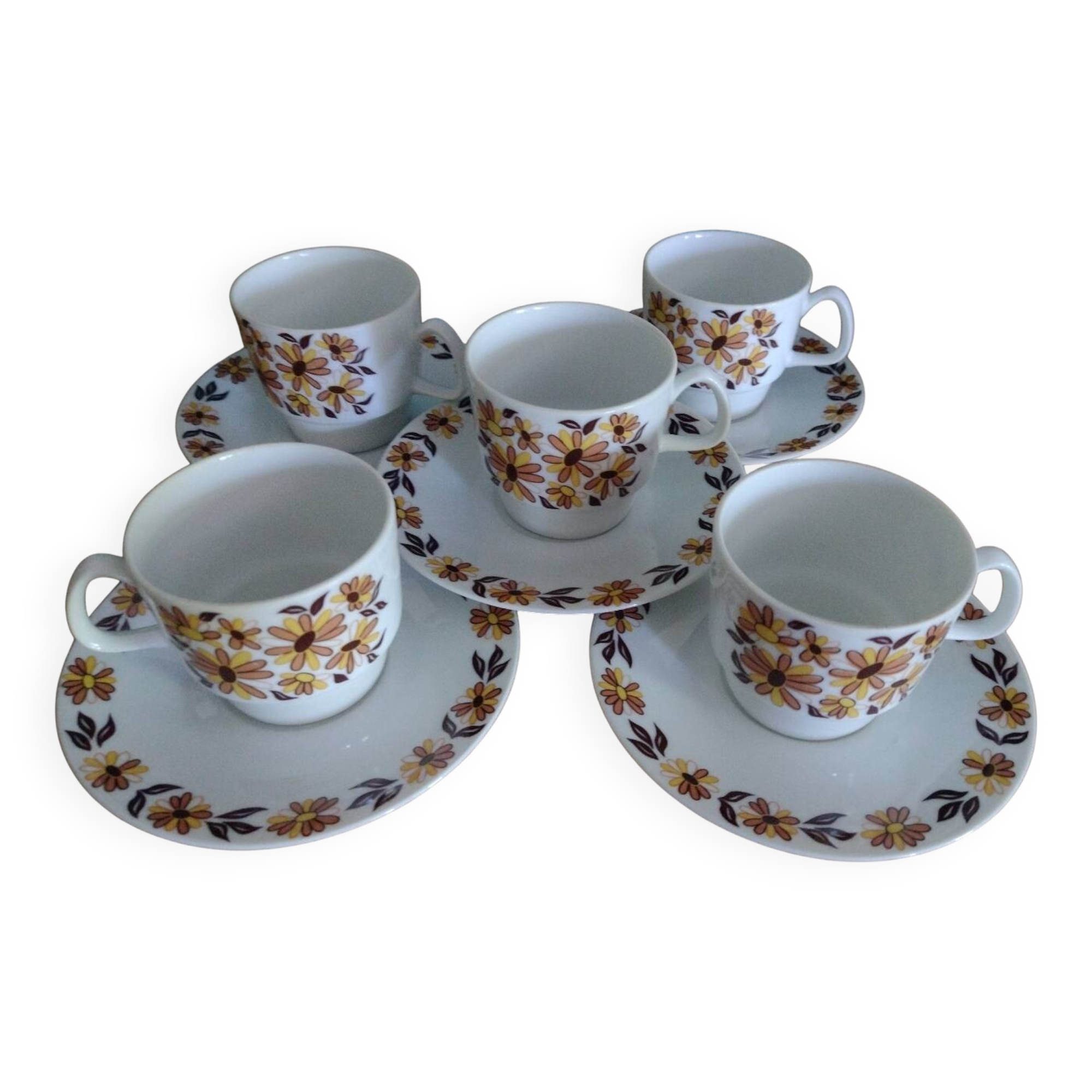 5 Epiag fine bohemian porcelain cups