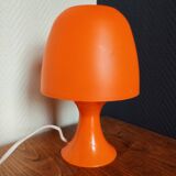 Vintage table lamp/Orange plastic mushroom lamp