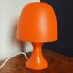 Lampe de table vintage/Lampe champignon en plastique orange