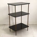 Table d'appoint en laiton et mélaminé, années 50's
