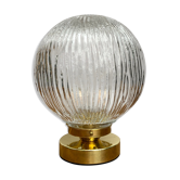 Vintage globe-laying lamp in streaked glass