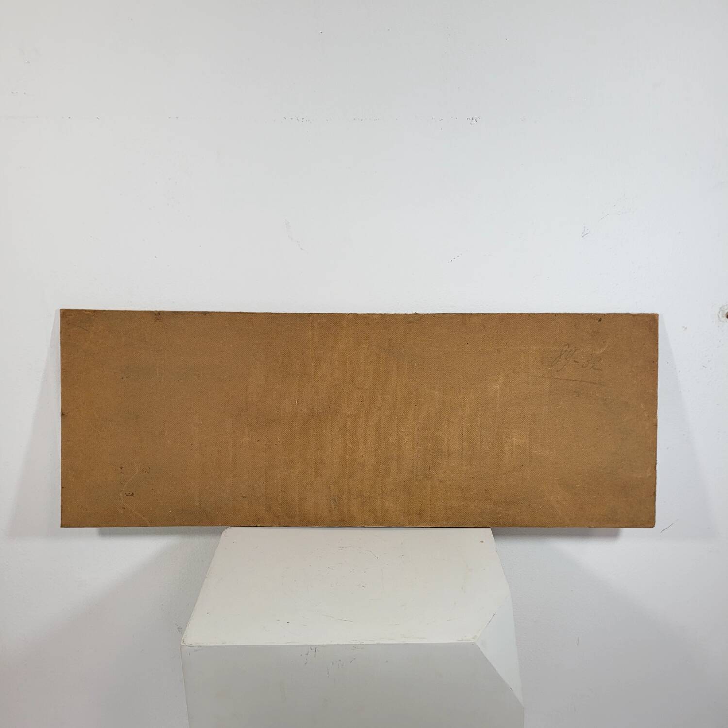 Table Painting Old landscape signed circa 1960