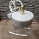 Glass globe pendant light with marble