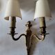 Pair of antique gilded iron wall lamps