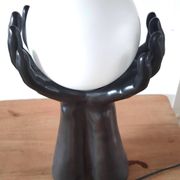 Large ceramic lamp pair of hands design 70s