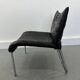 Vintage Mid-Century Scandinavian Modern Black Patchwork Leather Lounge Chair SET From IKEA, 1980s
