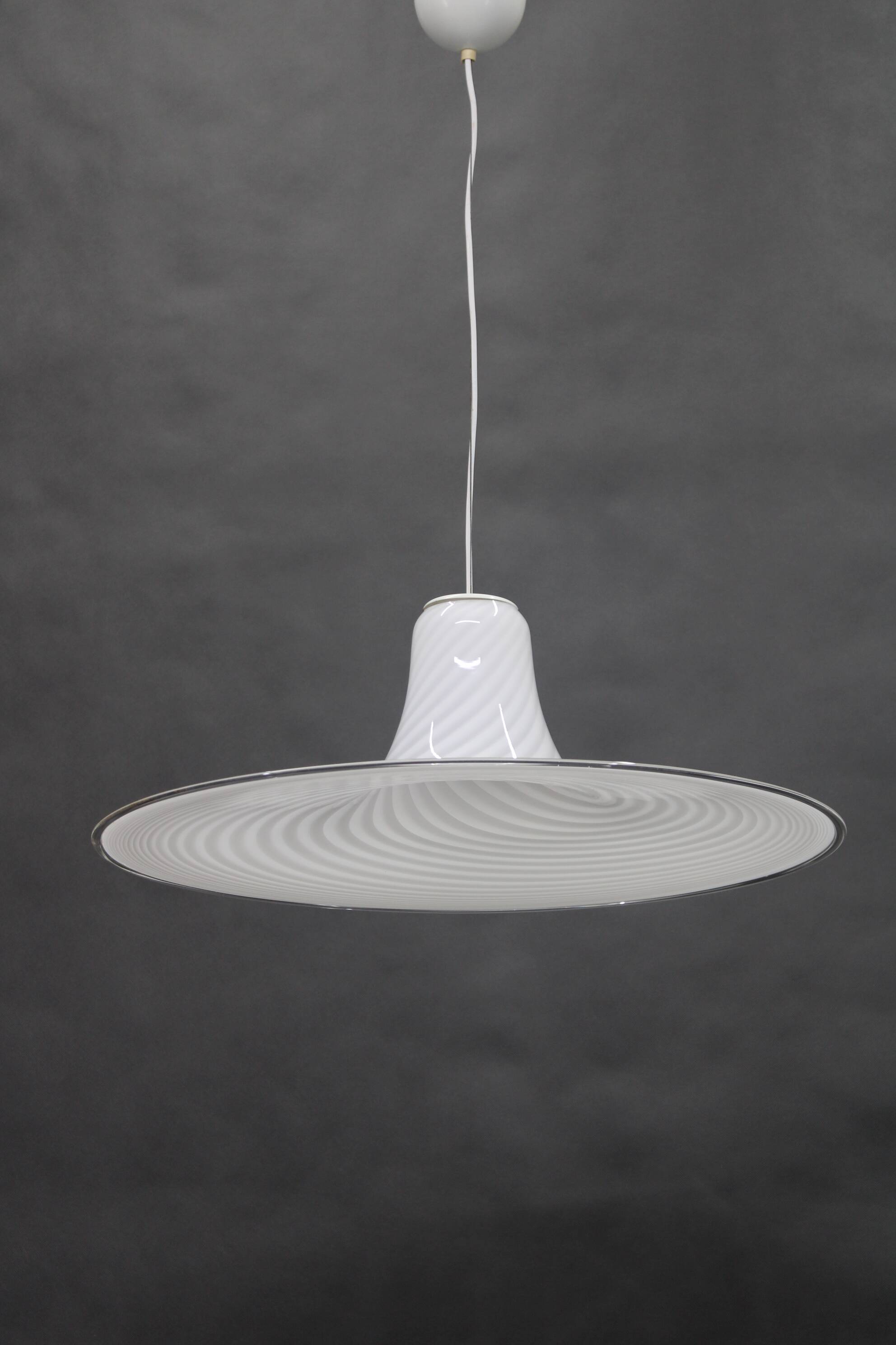 1980s Large Murano Glass Pendant Light, Italy