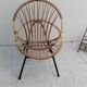 Vintage rattan armchair from the 50s and 60s.
