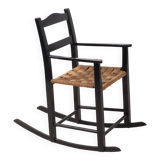 Fauteuil à bascule du début du 20e siècle avec siège en gazon, Danemark