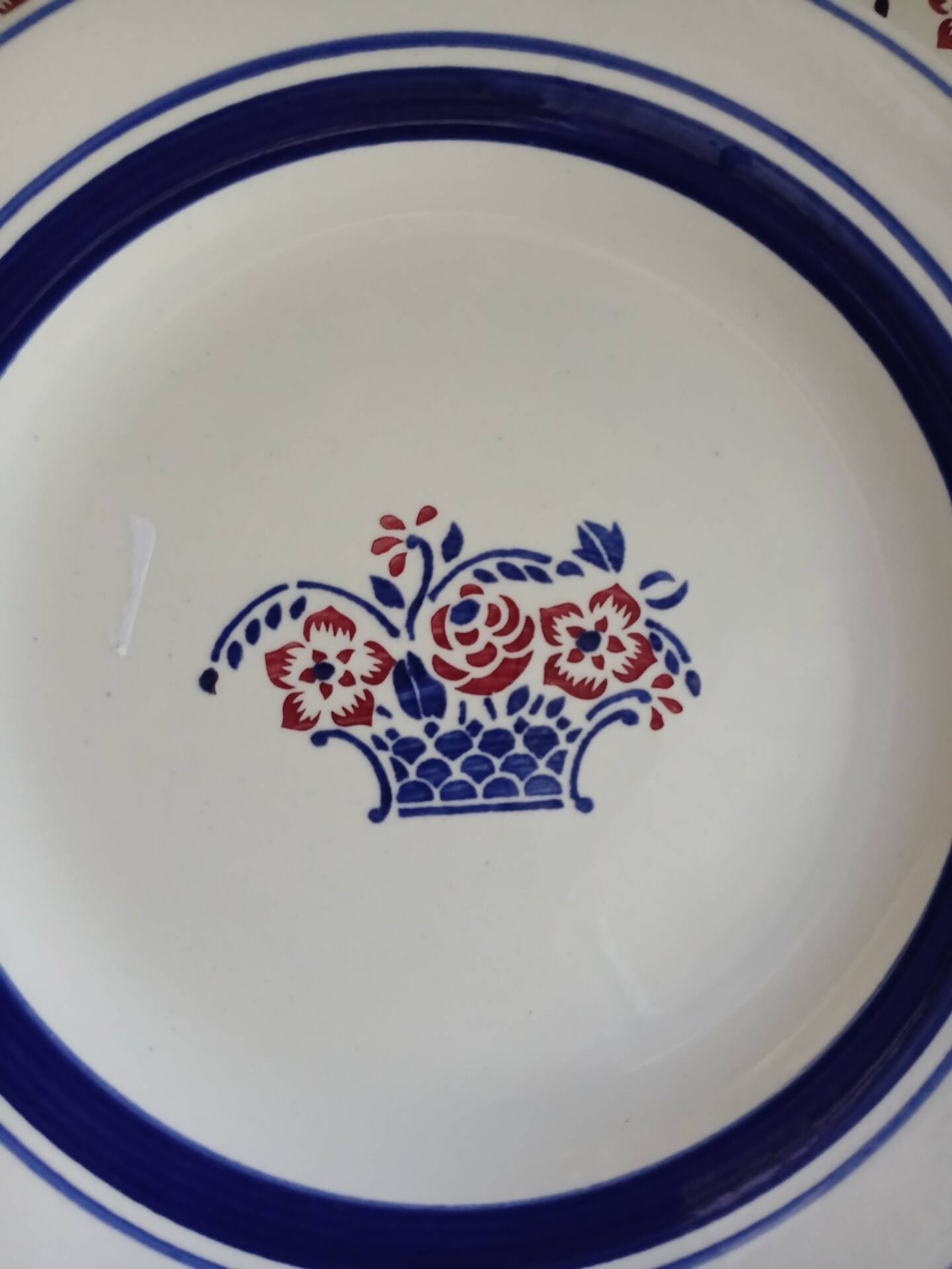5 assiettes à dessert anciennes Digoin et Sarreguemines