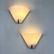 Pair of mid-century conical opal glass wall lights, Italy 1960s