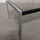 Bedside table or end of sofa in chromed metal and smoked glass from the 70s