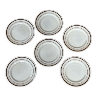 6 English JAJ dessert plates