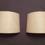 Half-moon lampshade wall lights (pair of)