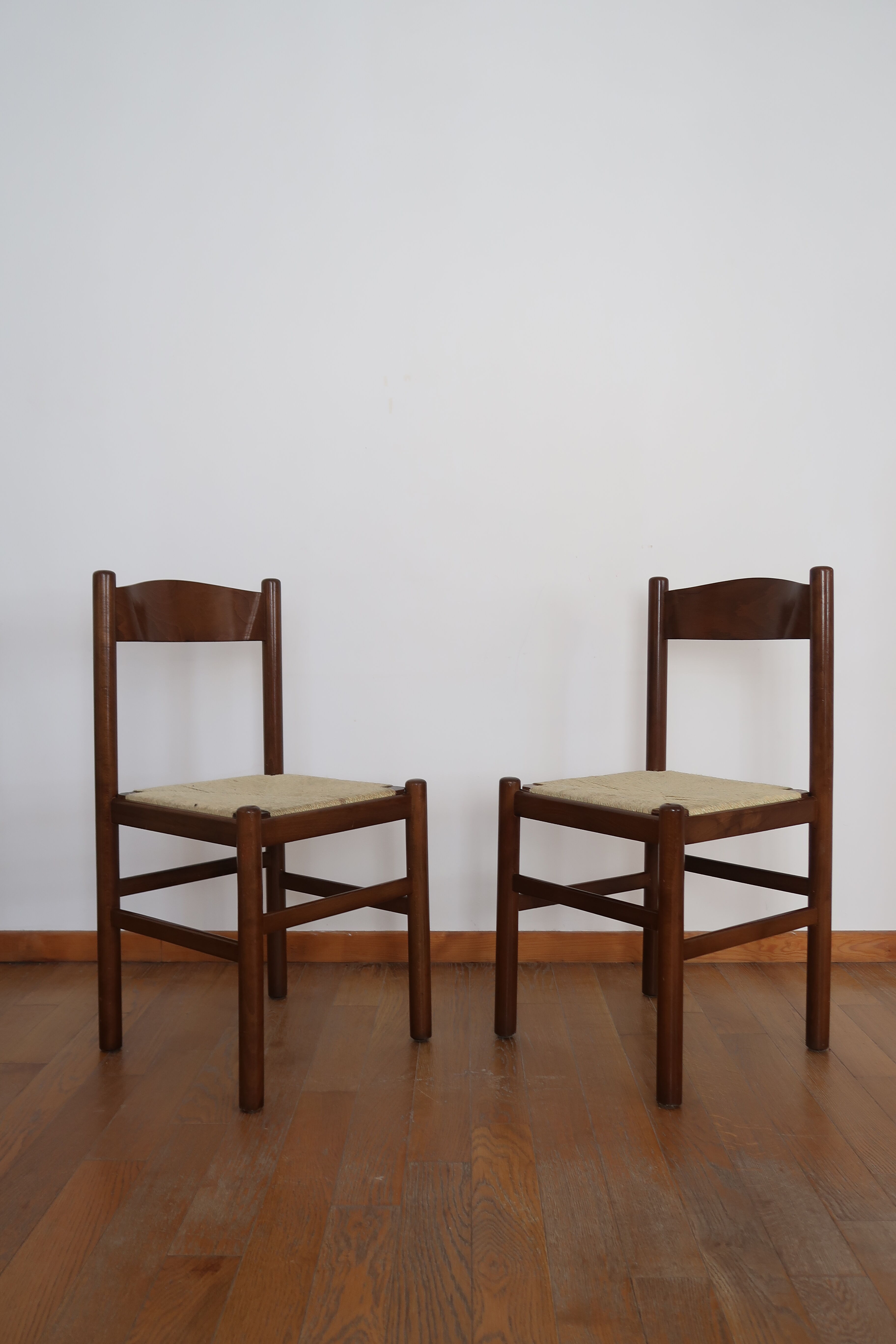 Pair of mulched bistro chairs