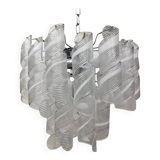 Murano Glass Chandelier "Virgola" Made in Italy Venini Style