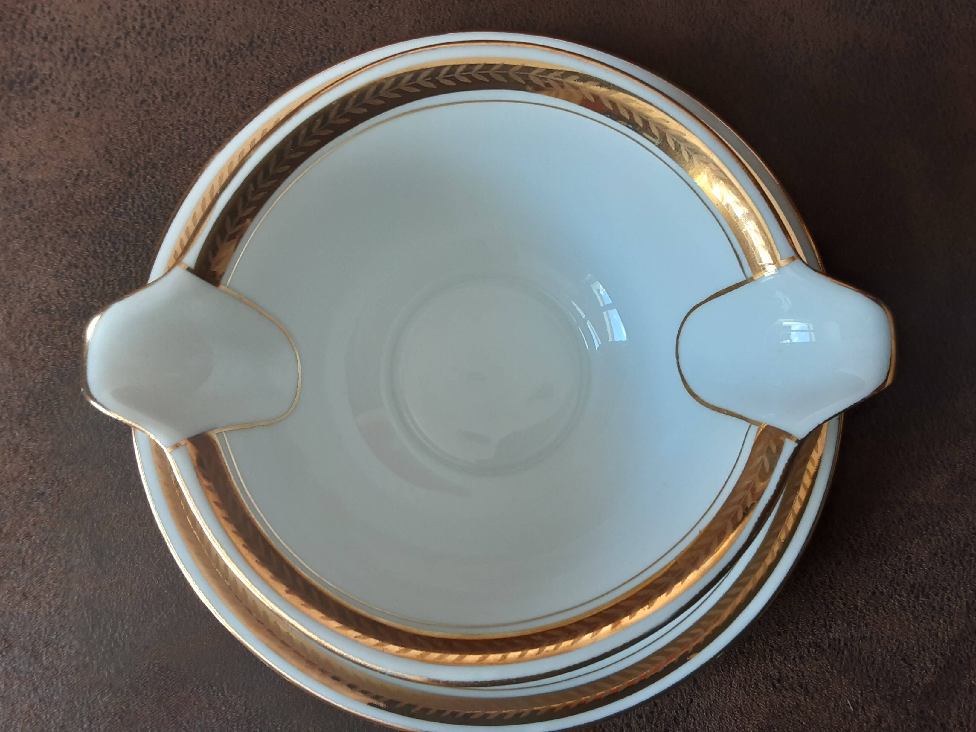 Sauceboat Art Porcelain Limoges Porcelain